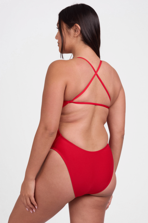 One Piece Swimwear for Women – Stylish Summer Swimsuit in Red - Image 2